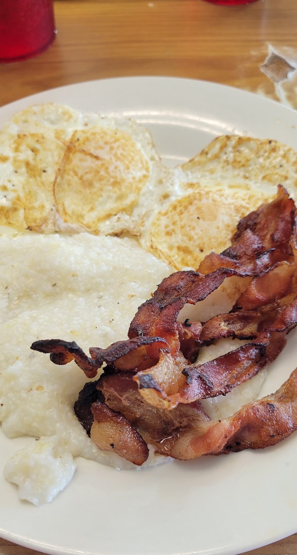 Egg Grits Bacon Toast